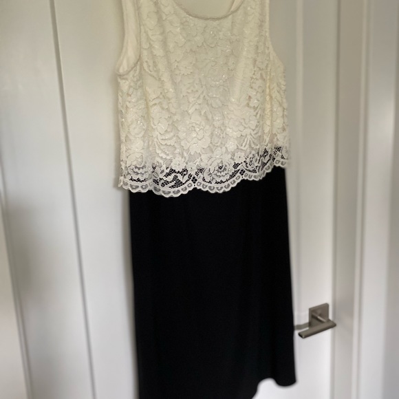 Kalico Black & Lace Bodice Evening Short Dress - Picture 1 of 7